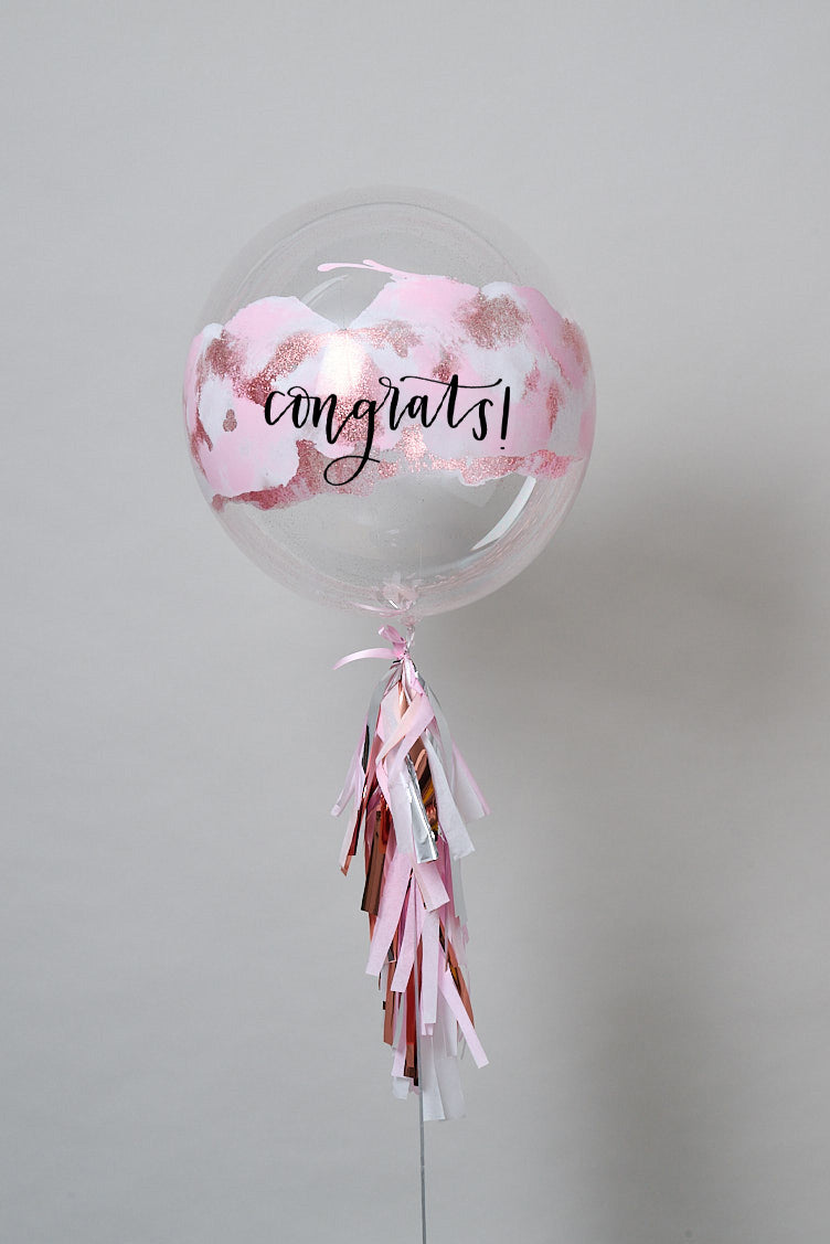 Globo Nube Glitter Rosa