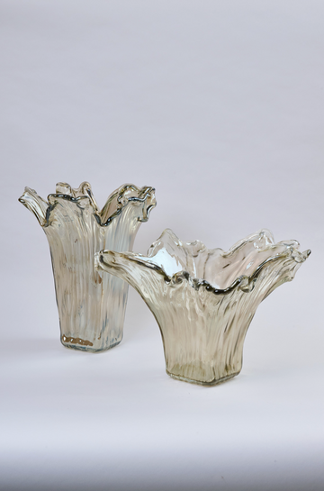 Floreros Murano Plateado