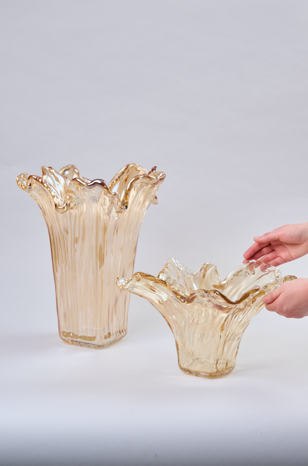 Floreros Murano Dorado