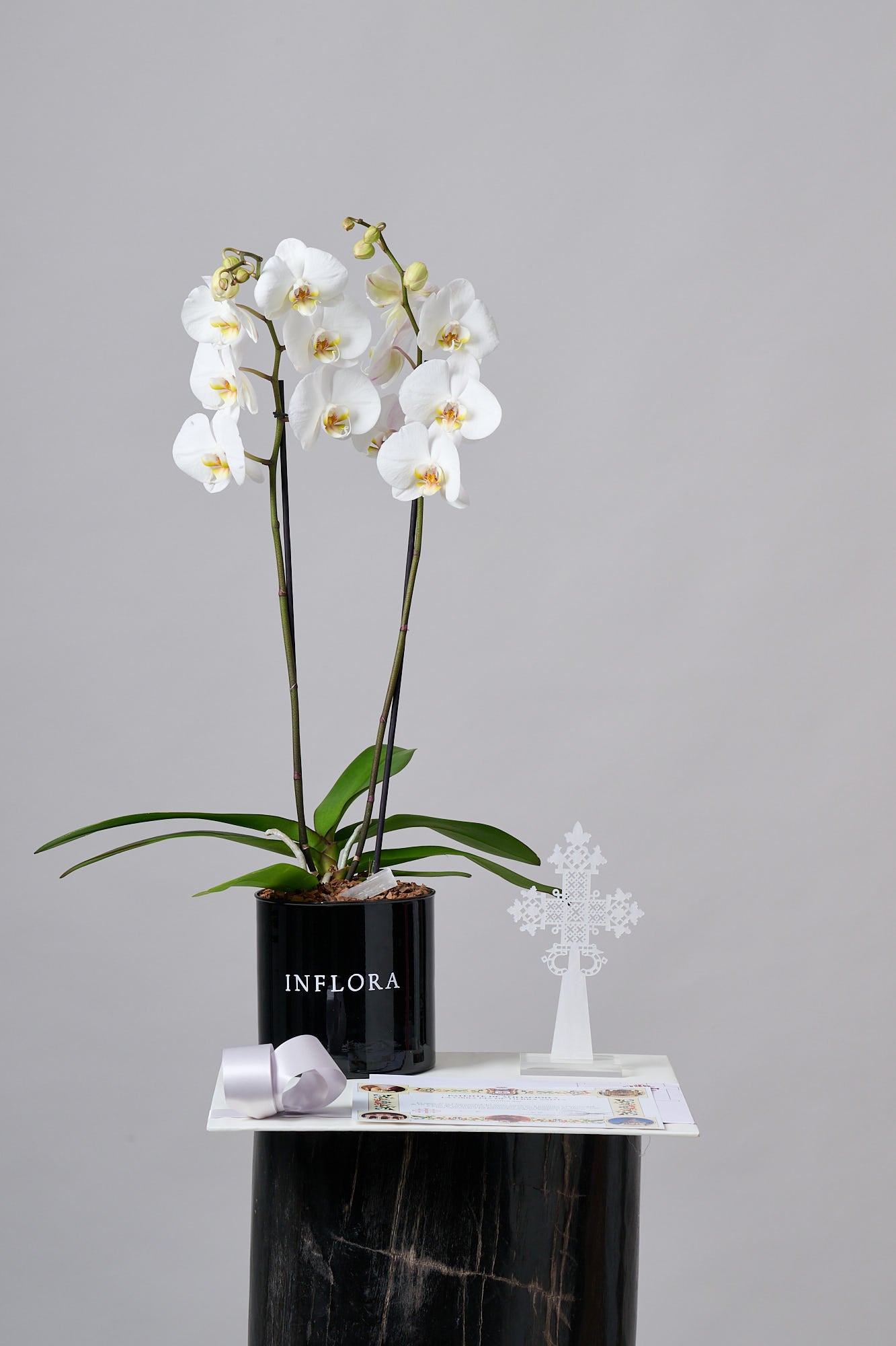 Orquídea + Cruz + Misa - Set de Condolencias – Regala Inflora